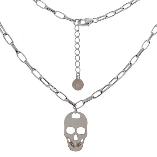 Gargantilla Calavera en Plata de Ley