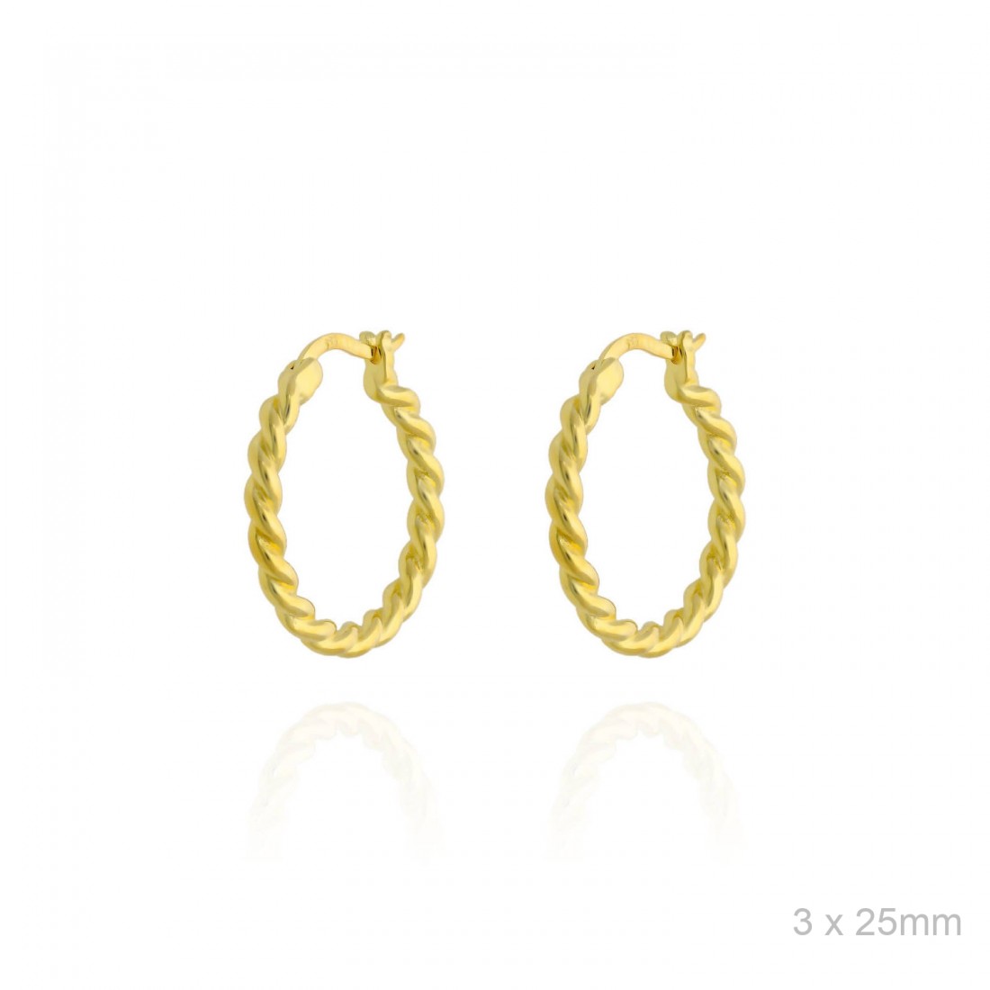 Pendientes Aro Dorado Rizado