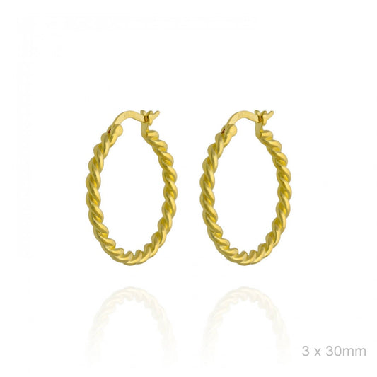 Pendientes Aro Dorado Rizado