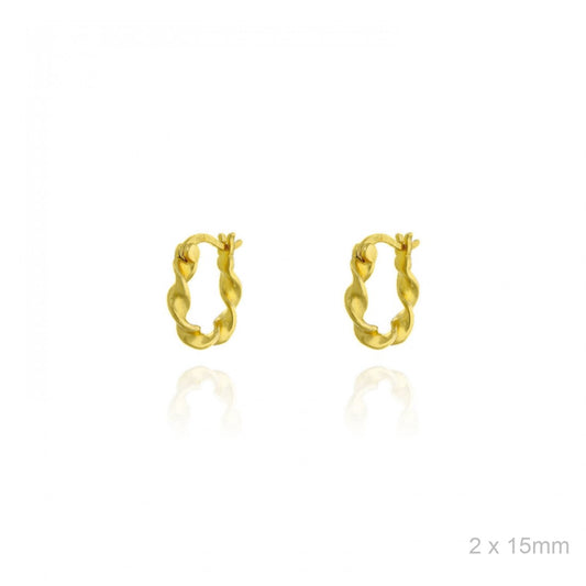 Pendientes Aro Dorado Rizado
