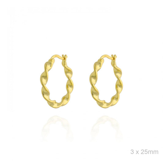 Pendientes Aro Dorado Rizado