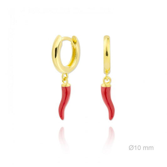 Pendientes Aro Fruits Chili Rojo
