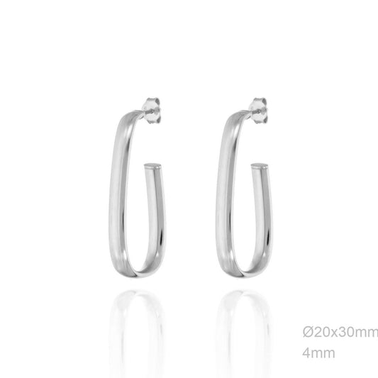 Pendientes Aro Liso Gancho 20mm