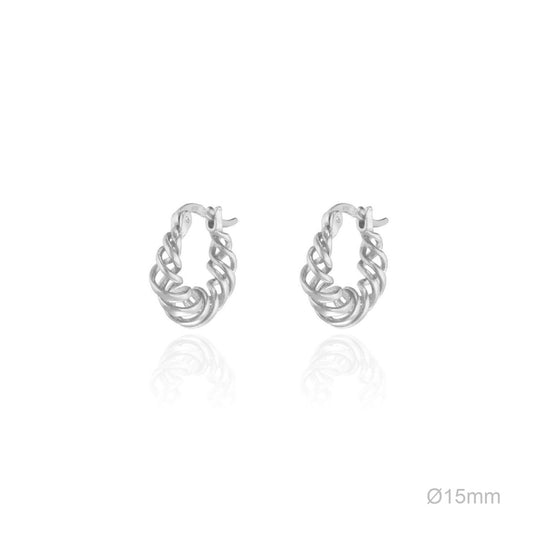 Pendientes Aro Rizado Hilo 15mm