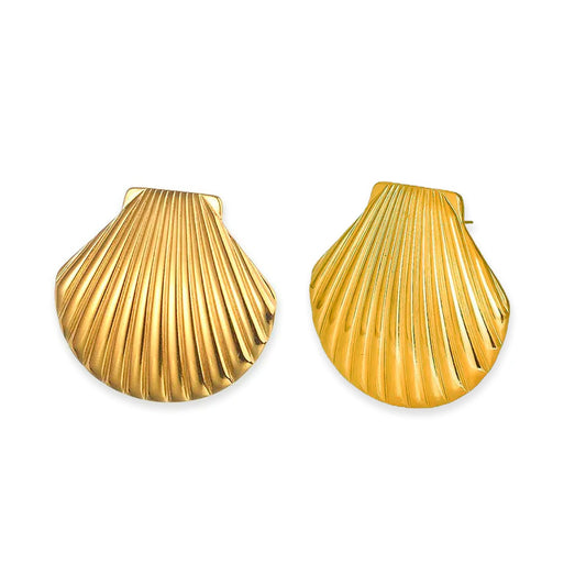 Pendientes Concha Chapados ACERO