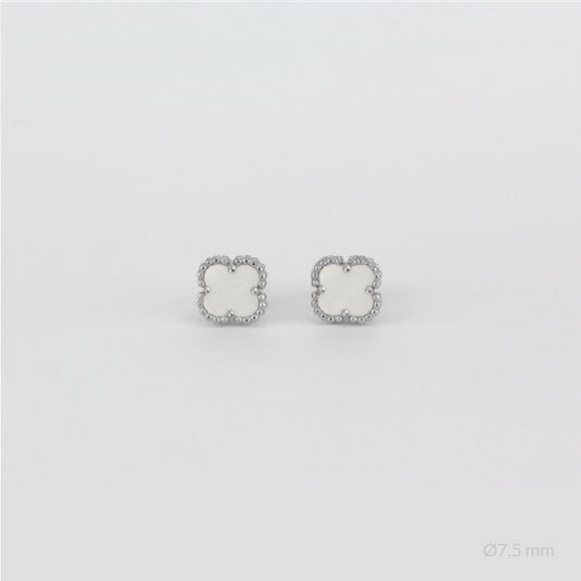 Pendientes de Plata de Ley con flor en nácar