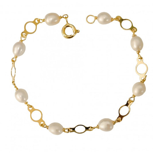 Pulsera Chapada Comunión Perla