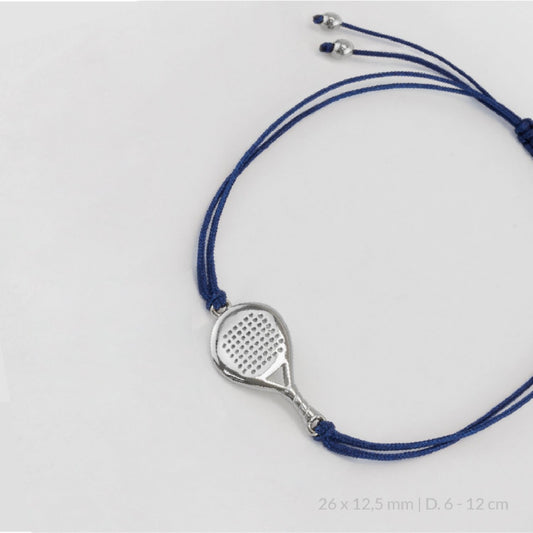 Pulsera pala de pádel hilo azul
