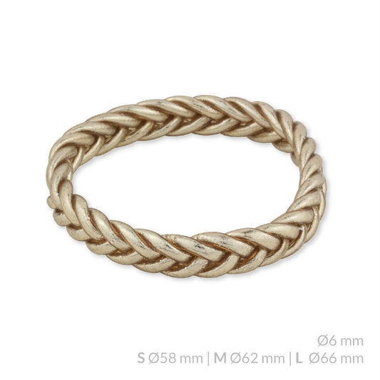 Pulsera de pan de Oro | Braid Ø11 mm | Oro rosa