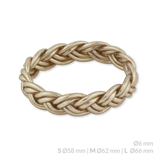 Pulsera de pan de Oro Double Braid (Oro Rosa)