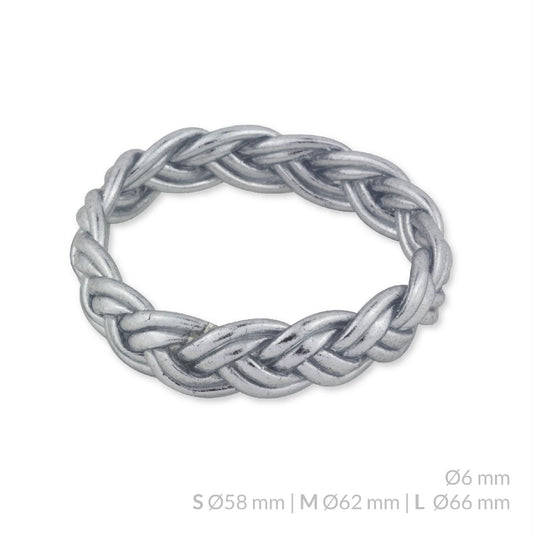 Pulsera de pan de Oro Double Braid (Plata)