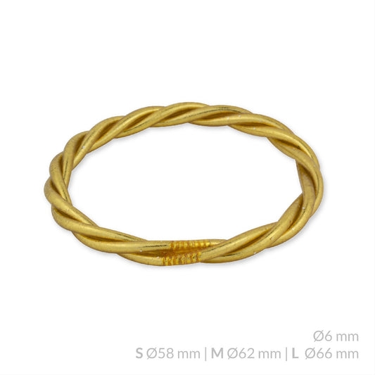 Pulsera de pan de Oro | Twist Ø6 mm | Dorada