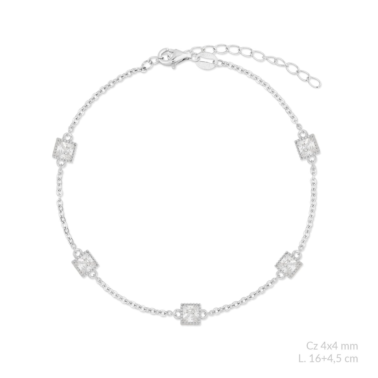 Pulsera de Plata de Ley con circonitas