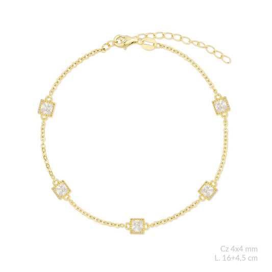 Pulsera de Plata de Ley con circonitas