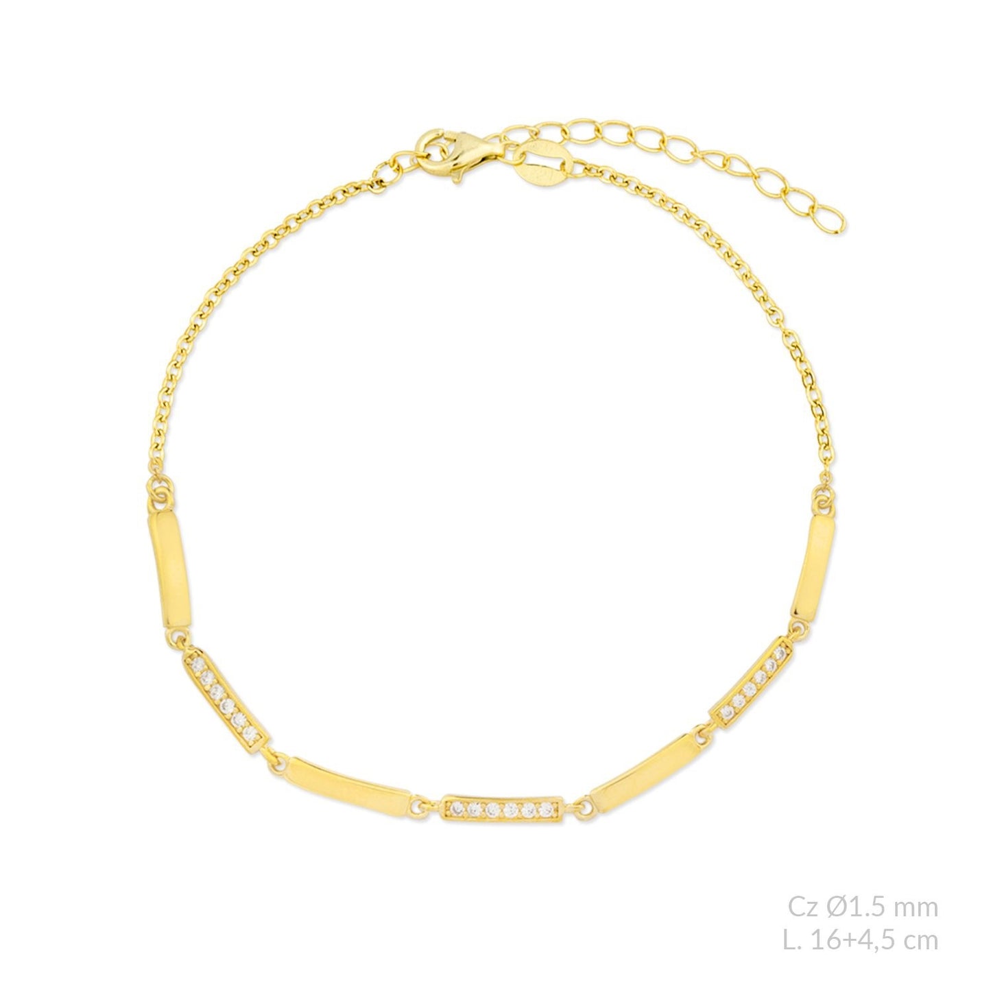 Pulsera de Plata de Ley con circonitas