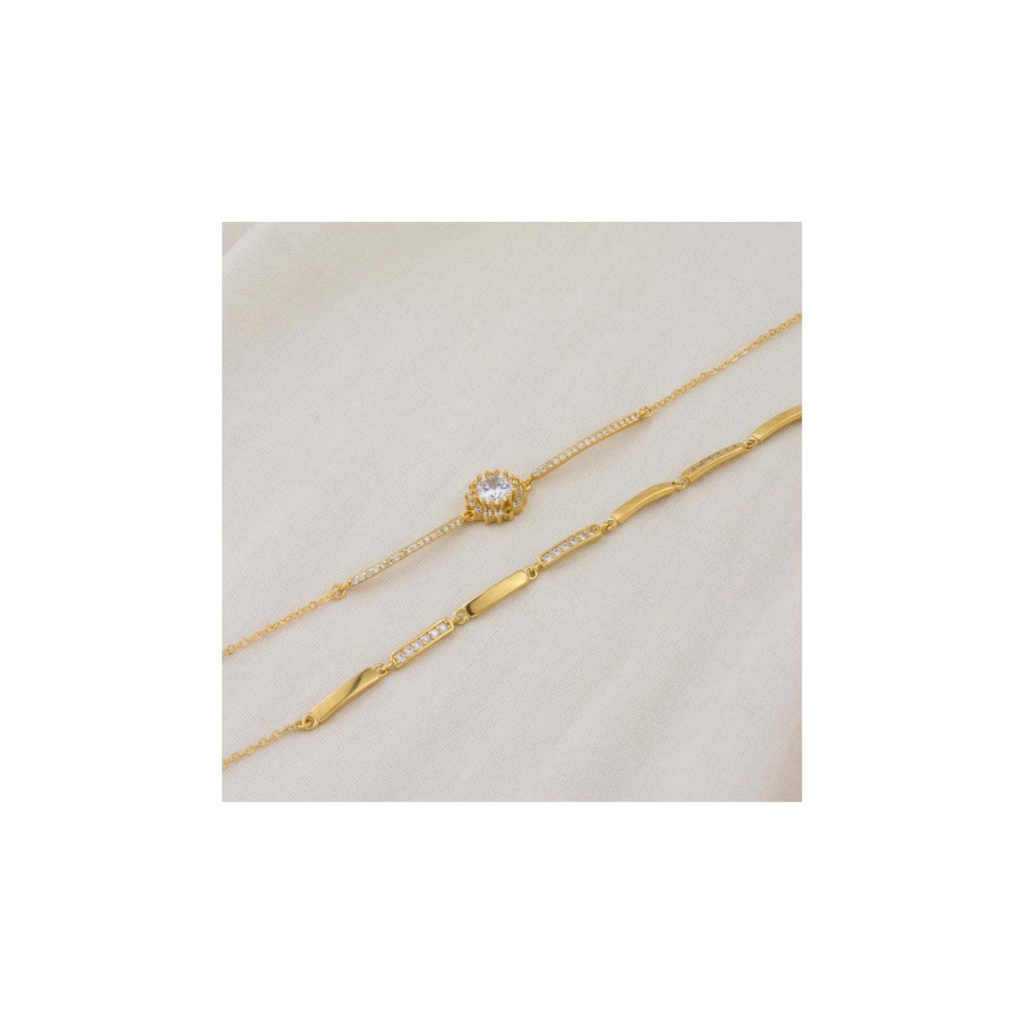 Pulsera de Plata de Ley con circonitas
