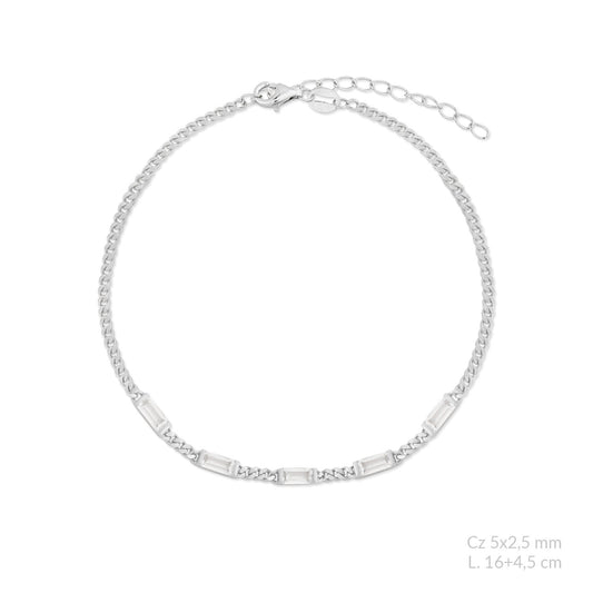 Pulsera de Plata de Ley con circonitas