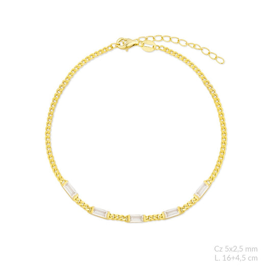 Pulsera de Plata de Ley con circonitas