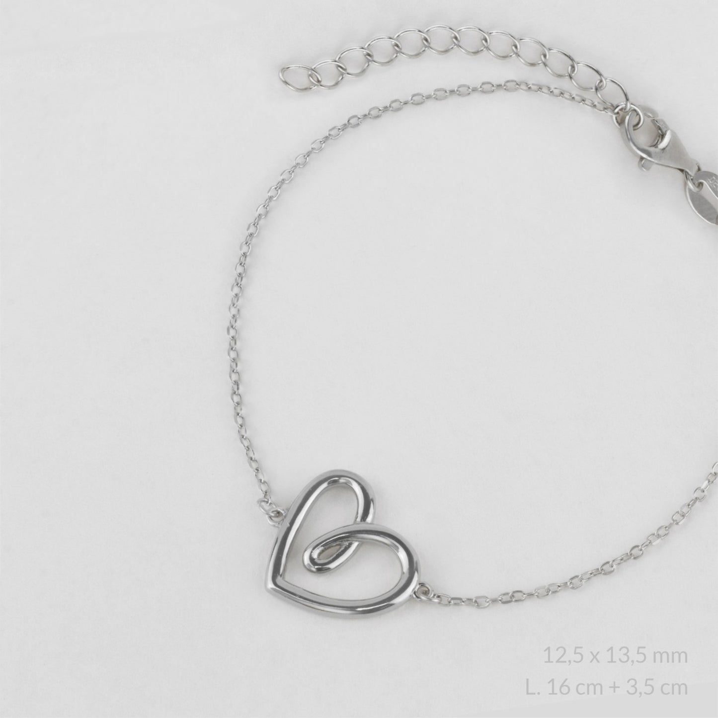 Pulsera Corazón en Plata de Ley
