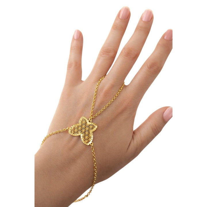 Pulsera Dedo Mariposa Plata de Ley Chapada
