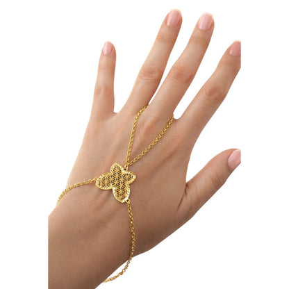 Pulsera Dedo Mariposa Plata de Ley Chapada