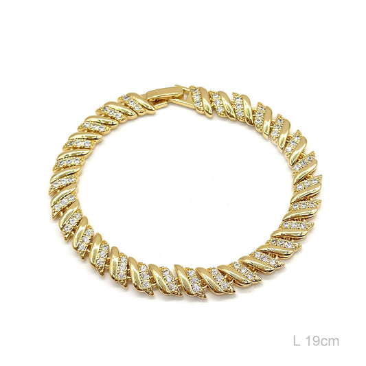 Pulsera Latón Chapada en Oro
