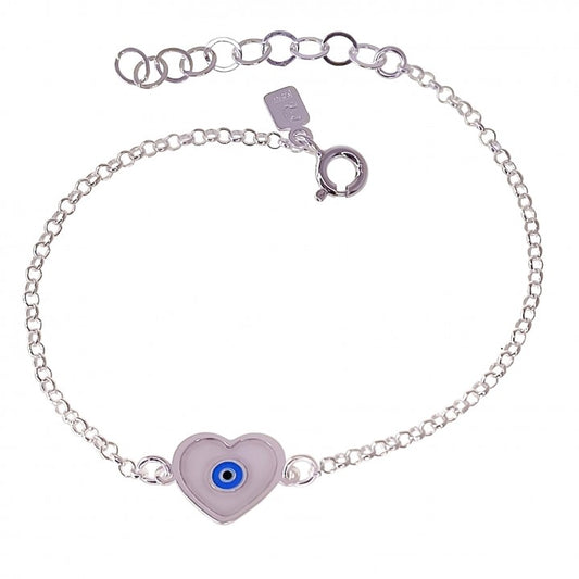 Pulseras Ojo Turco Corazón Esmalte Colores
