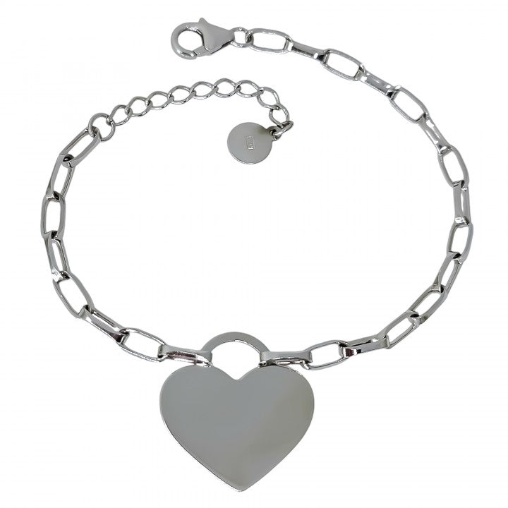 Pulsera Corazón en Plata de Ley
