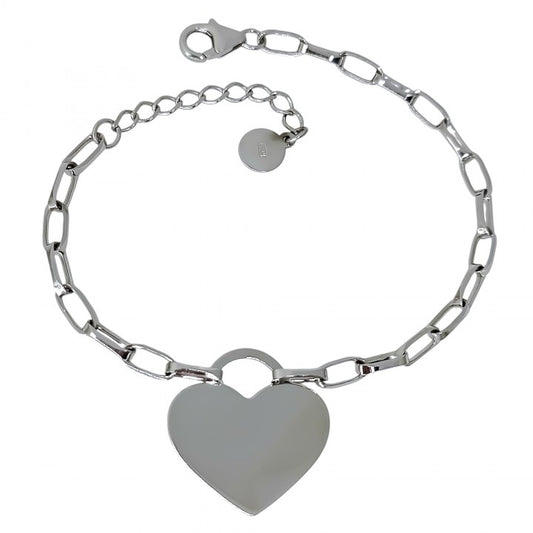 Pulsera Corazón en Plata de Ley