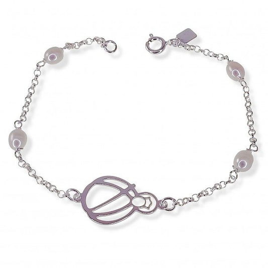 Pulsera Virgen de la Cabeza Perlas