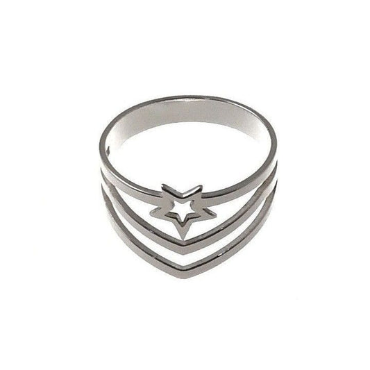Anillo Bandas Estrellas