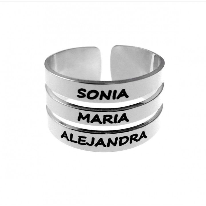 Anillo Personalizado A Tres Bandas